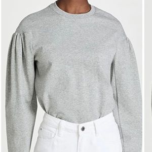 Tibi punto milano puff sleeve sweatshirt